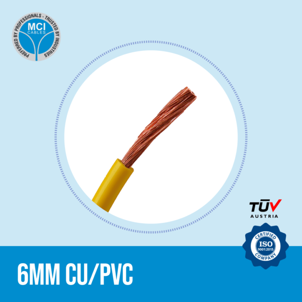 6MM CU PVC solar cable