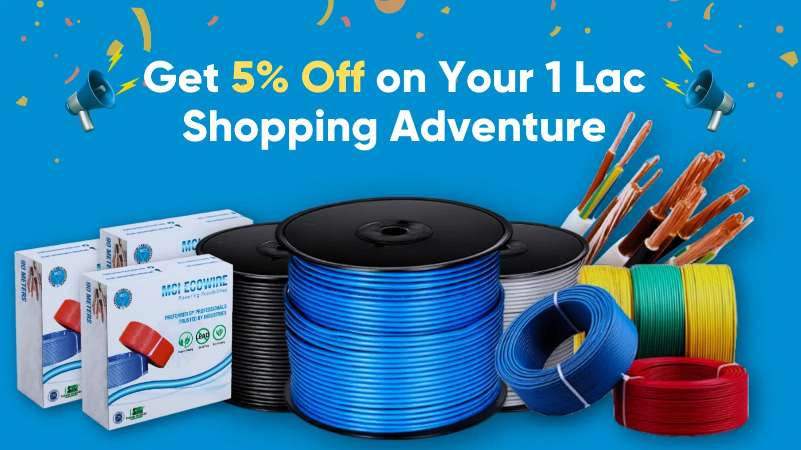 5% off for 1 lac shopping